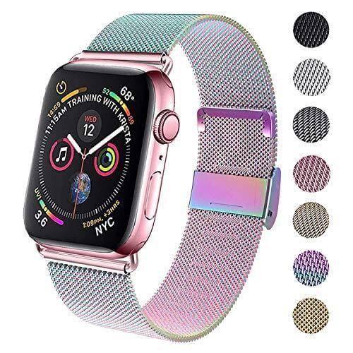 Milanese Loop Band For Apple Watch 42mm 44mm 38mm 40mm for Iwatch series 5 4 3 2 1 case + strap Stainless Steel Link Bracelet
