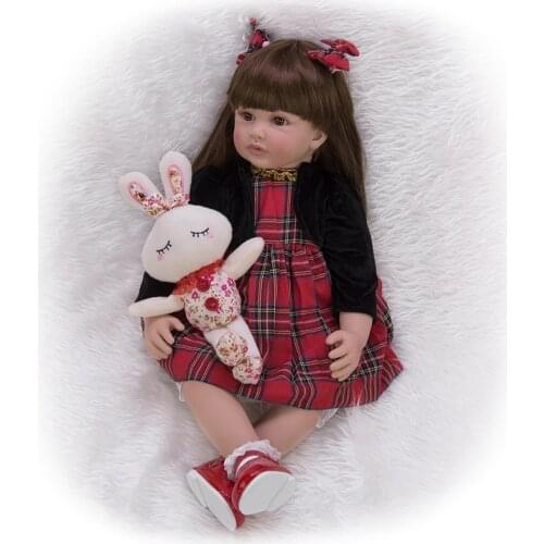 60CM Early Childhood Education Cute Cute Reborn Doll Simulation Baby Imported Soft Silicone Toy Birthday Christmas Gift