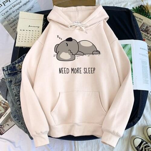 Cute Raccoon Sleeping Need More Sleep Male Pullover Sport Casual Streetwear Hip Hop Casual Tracksuit For Men Oversize Sweatshirt