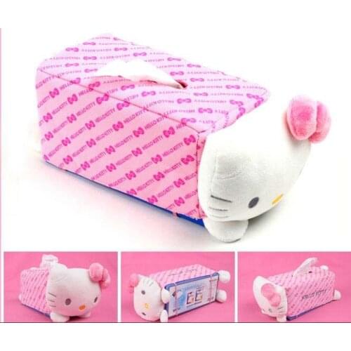 Cute cartoon pink cat Car tissue box Cover car Interior Accessories Car Styling-pink