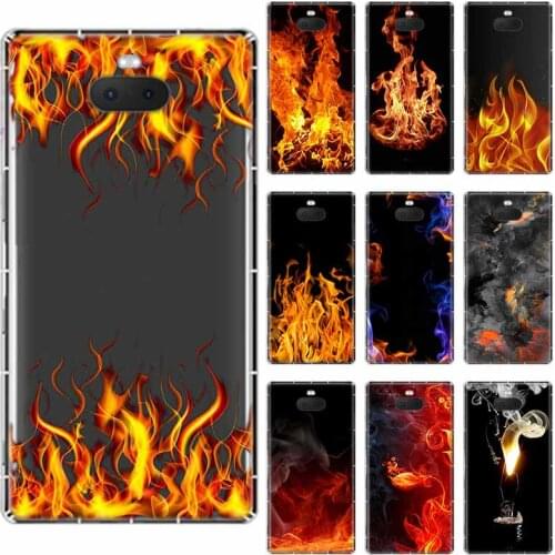 Fire smoke Pattern soft TPU Case For Sony Xperia X XA XA1 XA2 XA3 XZ XZ1 XZ2 XZ3 XZ4 L1 L2 L3 Plus Compeact
