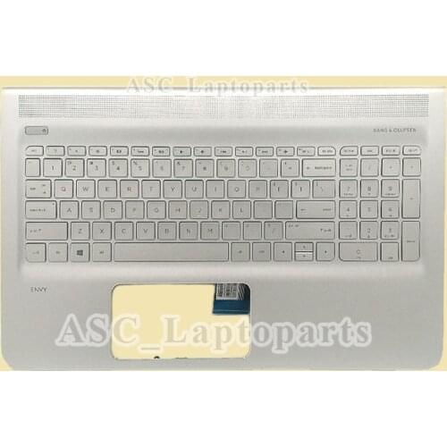 New US English Keyboard For HP Envy 15-AE 15T-AE M6-p113dx 15-AH BACKLIT Keyboard US Palmrest Case TOP Cover , Silver