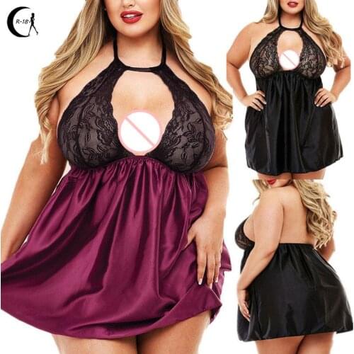 New Elegant Plus Size Sexy Womens Ladies Lingerie Nightwear Underwear Suit Sleepwear L-XXXXXL Hot Porno Costumes Lace Underwear