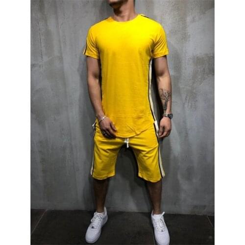 New arrival hip-hop sports shorts and T-shirt mens suit one set