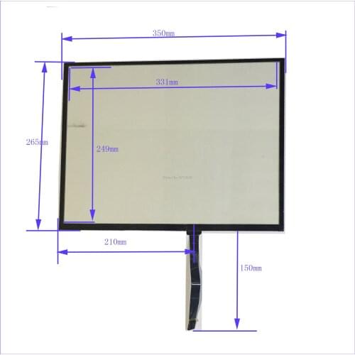 Wholesale 350*265mm 4lines resistance screen this is compatible 350mm*265mm