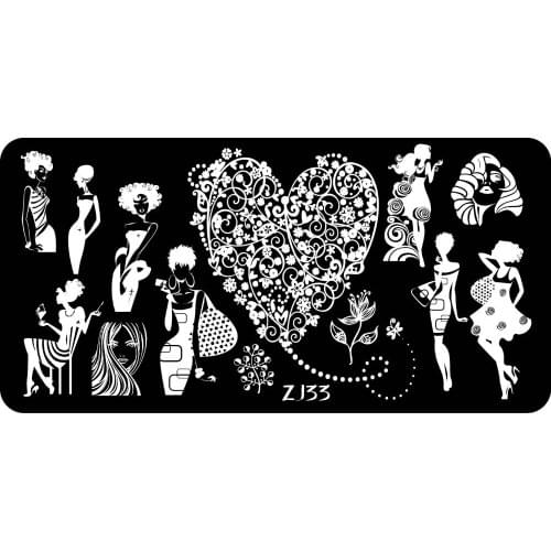 Wholesale Nail Art beauy Stamping 6*12CM ZJ Serial Nail Polish Template Image Decoration Stencils Stamp 500pcs/lot free shipping