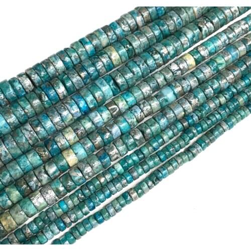 Natural Green Sediment Imperial Disk Rondelle Loose Bead Healing Energy Stone DIY Jewelry Making & Bracelet Necklace Design