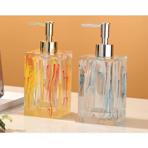 Simple Glass Bathroom Lotion Bottle Household Shower Gel Hand Soap Facial Cleanser Shampoo Dispenser Bottle Bathroom Decoration