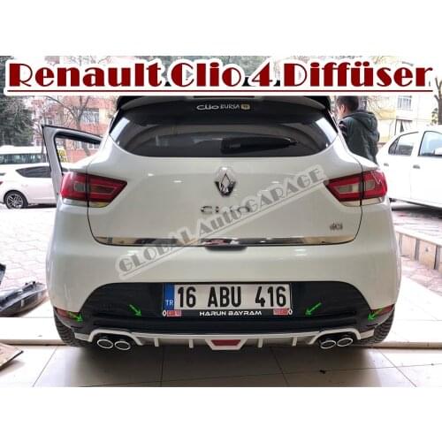 For Renault Clio 4 Diffuser 2012 2013 2014 2015 2016 2017 2018 Extension Rear Bumper Attachment Car Auto Accessory Universal