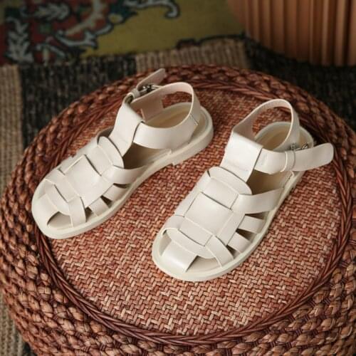 SKLFGXZY Summer New Arrival Genuine Leather Sandals Beach Womens Shoes Roman Fashion Leisure European Style