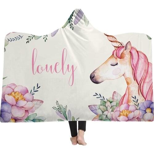 Unicorn Cartoon Potter Super Soft Cozy Throw Blanket In Cap Warm Blanket for Couch Throw Travel Hooded Blanket Anime Blanket