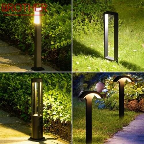 BROTHER Outdoor Lawn Lamp Contemporary LED Waterproof Patio Garden Light For Home Porch Villa