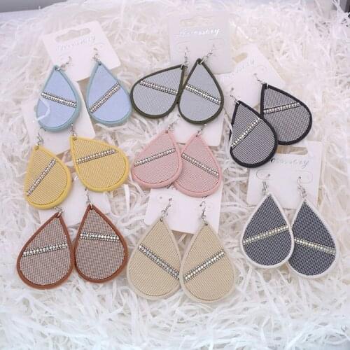 WELLMORE BOHO Statement Earrings Leather Drop Dangle Earrings for Women Wedding Jewelry fashion Female jewelry wholesale