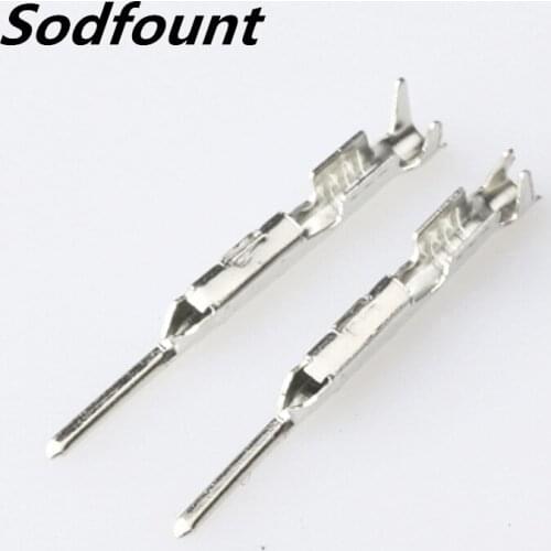 100pcs H62 brass tinned 0.6mm automotive terminal Automotive connector male terminal DJ612-0.6A