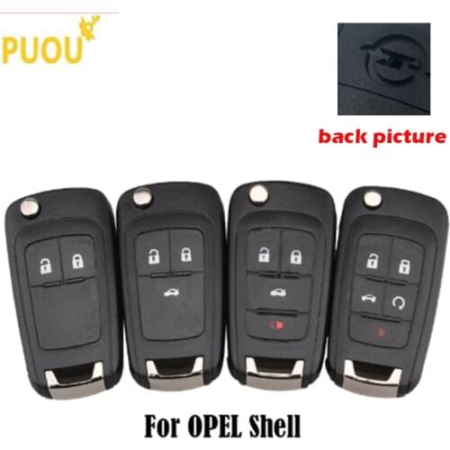 2/3/4/5 Button Flip Remote Key Case Shell for VAUXHALL OPEL Insignia Astra J Zafira C Mokka Car Control Fob Cover Housing