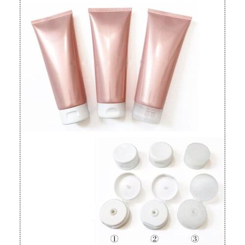 300pcs 200g 200ml Empty Soft Refillable Plastic Lotion Tubes Squeeze Cosmetic Packaging, Cream Tube Screw Lids Bottle Container