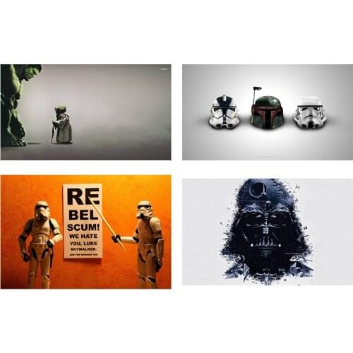 Movie Star Wars Print Abstract Poster Funny Hulk Creative Mural Wall Painting Living Room Home Decor Painting Picture Wall Decor