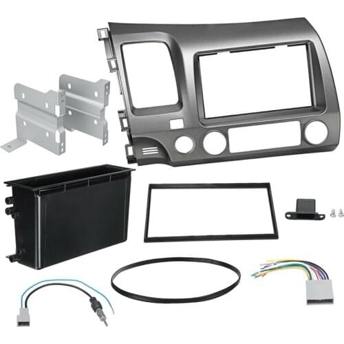 Car Radio Stereo 2 Din Taupe Dash Kit for 2006-2011 Honda Civic