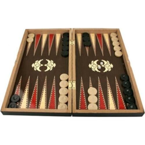 Wooden backgammon set that entertains people of all ages with its unbending and unbreakable structure