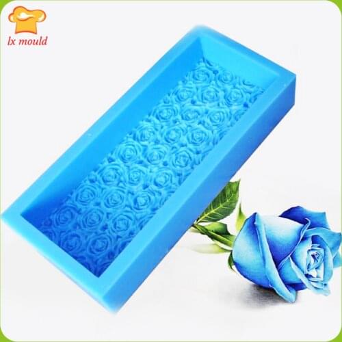 Handmade Soap Molds DIY Rose Mould Large Rectangular Toast Silicone Mold