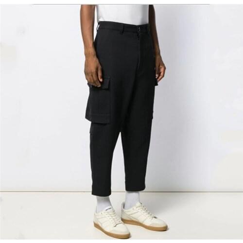 Customized trendy mens Ninth pants youth versatile straight bobbin pants slim Harun pants versatile plus size casual pants