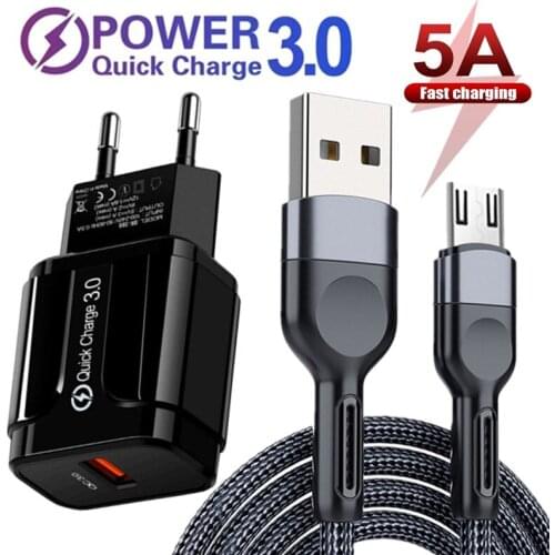 For Samsung Note 10 20 USB Charger Type C Micro Cable Super Fast Charging Adapter For Galaxy S6 S7 S8 S9 S10 S11 A12 A50 A51 A52