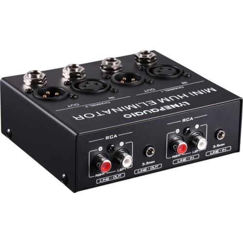 Compact Hum Eliminator Box 4-Channel Hum Destroyer Passive Buzz Destroyer Noise Canceller with RCA channel of Musical Instrument