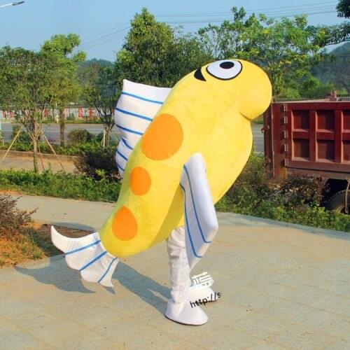 Custom Made Fish Mascot Costume Custom Cartoon Character Cosplay Fancy Dress Mascotte Theme Carnival Costume Anime Kits