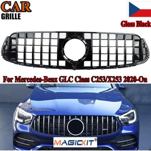 MagicKit GT Panamericana Grille for Mercedes GLC Class X253 GLC300 GLC43 2020 Gloss Black