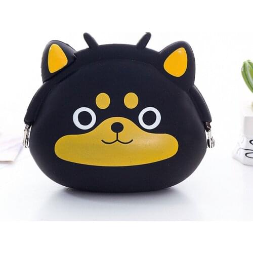 Fashion Original Brand Cute Silica Gel Animal Wallet Women Popular Multiple Cartoon Design Earphone Soft Hasp Coin Bag Girl B259