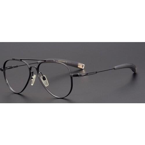 Brand Designer Glasses Frame Men Original Quality Titanium Eyeglasses Women Handmade Super Light Large Myopia Spectacles DLX101