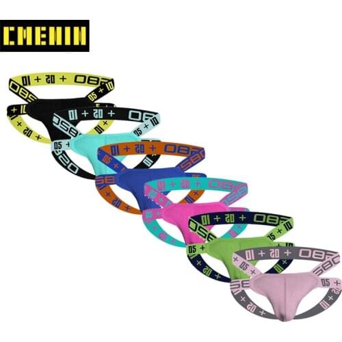 6PCS/lot Soft Cotton Gay Men Sexy Underwear Thong Men Jockstrap Ins Style Mens Thongs And G Strings Man Thong BS3511