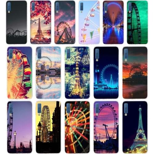 05AA The ferris wheel gift Soft Silicone Tpu Cover phone Case for Samsung Galaxy A6 Plus 2018 A7 2018 A9 star Lite Case