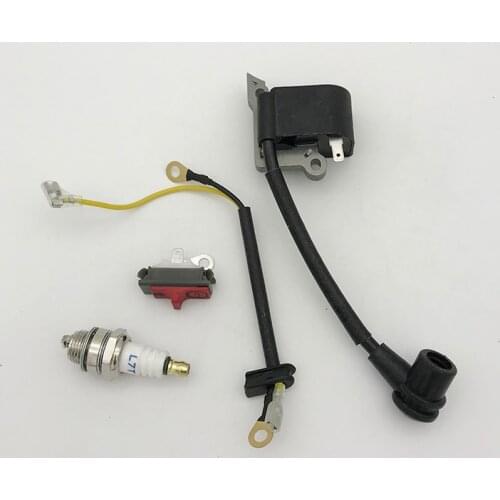 HUNDURE Ignition Coil Stop Switch Spark Plug Kit For HUSQVARNA 136 137 141 36 41 26 23 Chainsaw Parts