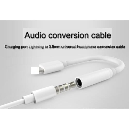 Suitable for iPhone7/11 headset lightning to 3.5mm Apple 7/11 universal system audio adapter cable