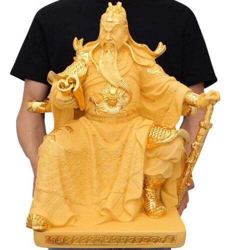 39cm Resin Guan Gong Wu Caishen Crafts Decoration