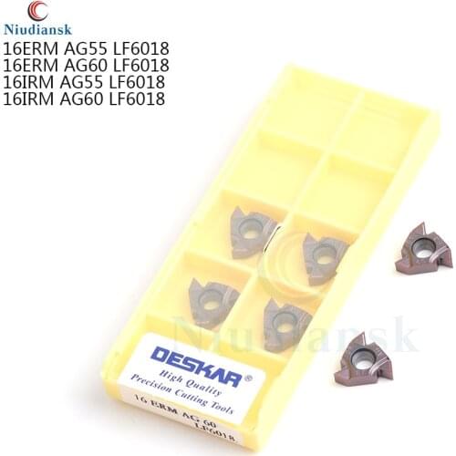 16ERM AG55 LF6018 16ERM AG60 LF6018 16IRM AG55 16IRM AG60 LF6018 DESKAR Turning Tool CNC Threaded inserts, For Stainless steel
