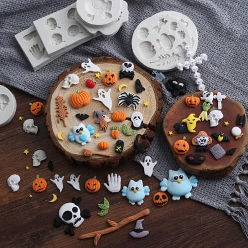 Halloween Series Silicone Mold Fondant Mould Cake Decorating Tools Chocolate Gumpaste Mold, Sugarcraft, Kitchen Accessories