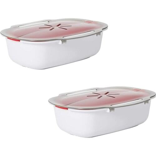 2 Pcs Silicone Steamer With Lid Microwave Oven Steamer For Steamed Bread Bun Dumpling Fish Kitchen Tools Cooking Tools