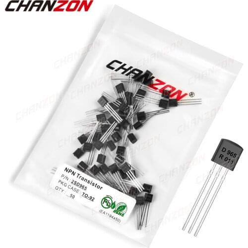 50pcs 2SD965 TO-92 NPN Transistor Bipolar Junction BJT Triode Tube Fets TO 92 2SD 965 5A 22V DIY Integrated Circuits