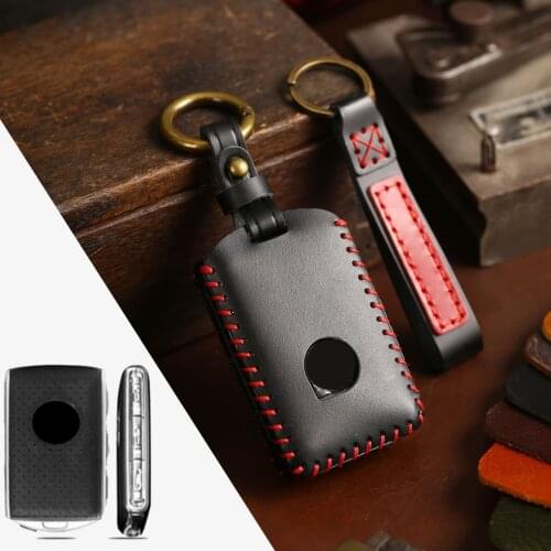 Handmade Genuine Leather Smart Car Key Case Cover Bag for VOLVO S90 V90 XC90 XC60 XC40 Key Case Cover