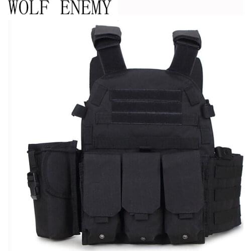 Military Tactical Vest Wargame Body Molle Hunting Vest CS Outdoor Mens Vest with Hydration Pocket Holder Camouflage Waistcoat