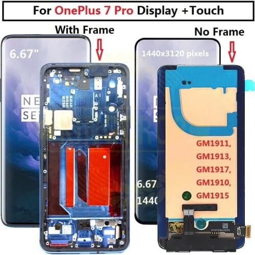 Original LCD For OnePlus 7 Pro LCD Display Touch Screen Digitizer Assembly Replacement For OnePlus 7t Pro LCD