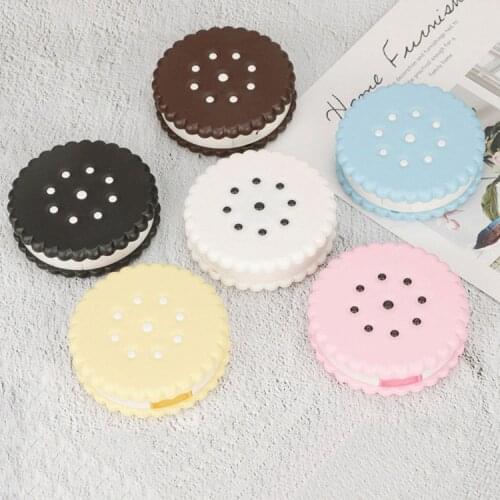 1PC 4 Colors Cartoon Cute Cookie Glasses Double Contact Lenses Box Contact Lens Case For Eyes Care Kit Holder Container Gift