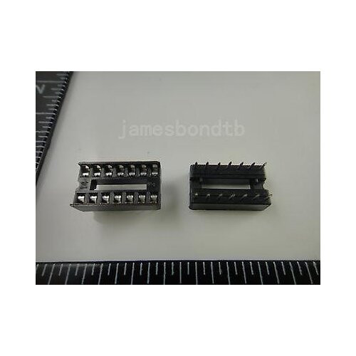 100pcs 14 Pin 2.54mm DIP SIP IC Sockets Adaptor Solder Type