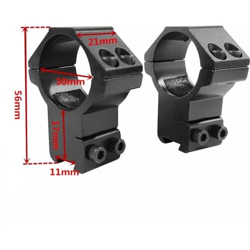 2pcs/lot Hunting Tactical 30mm Ring 11mm Dovetail Rail Mount For Rifle Scope Flashlight