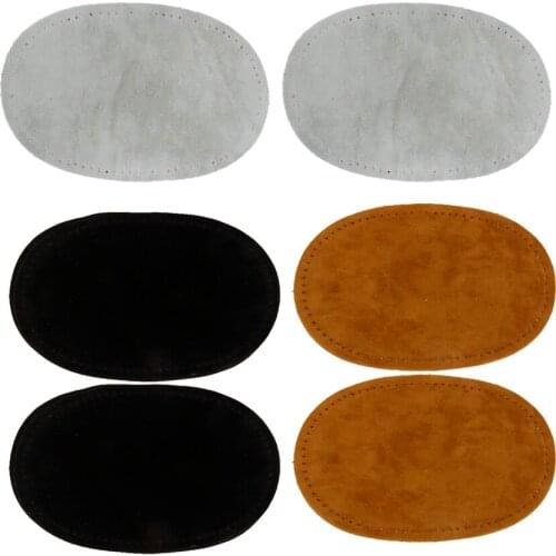 3 Pairs Sewn on Oval Elbow to Elbow with Patches Jeans Repair