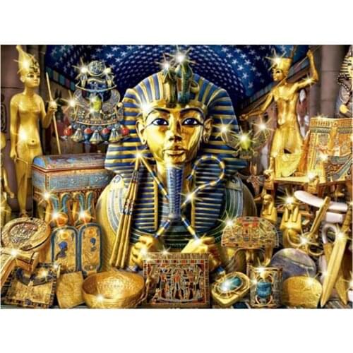 5D diy diamond painting cross stitch kits Religions 3d Diamond embroidery Egyptian Pharaoh round diamond mosaic pattern AS860