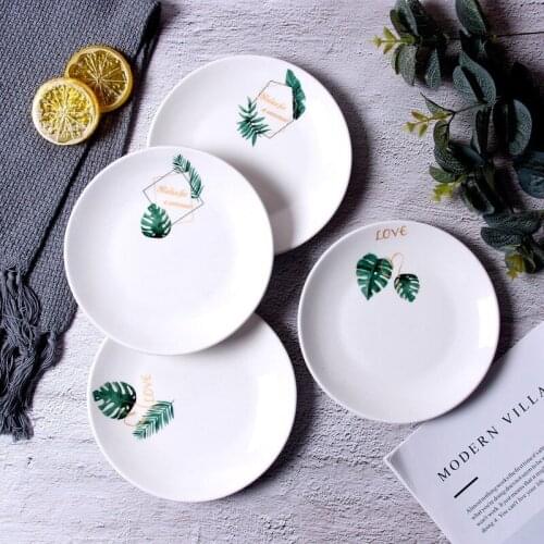 6 inches home snacks ceramic plate four children cartoon small cake salad fruit bowl dish vomit bone plate platters and trays