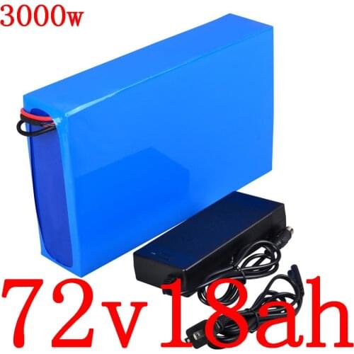 72V battery 72V electric bicycle battery 72V 1000W 2000W 3000W electric scooter battery 72V 18AH lithium battery pack+2A charger